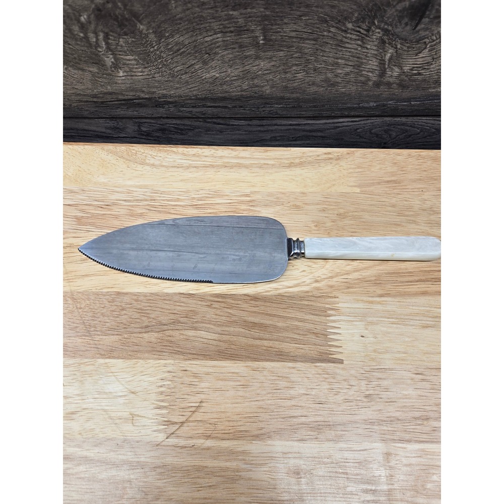 Treasure Masters Sheffield England Stainless Cake Server White Pearl Handle